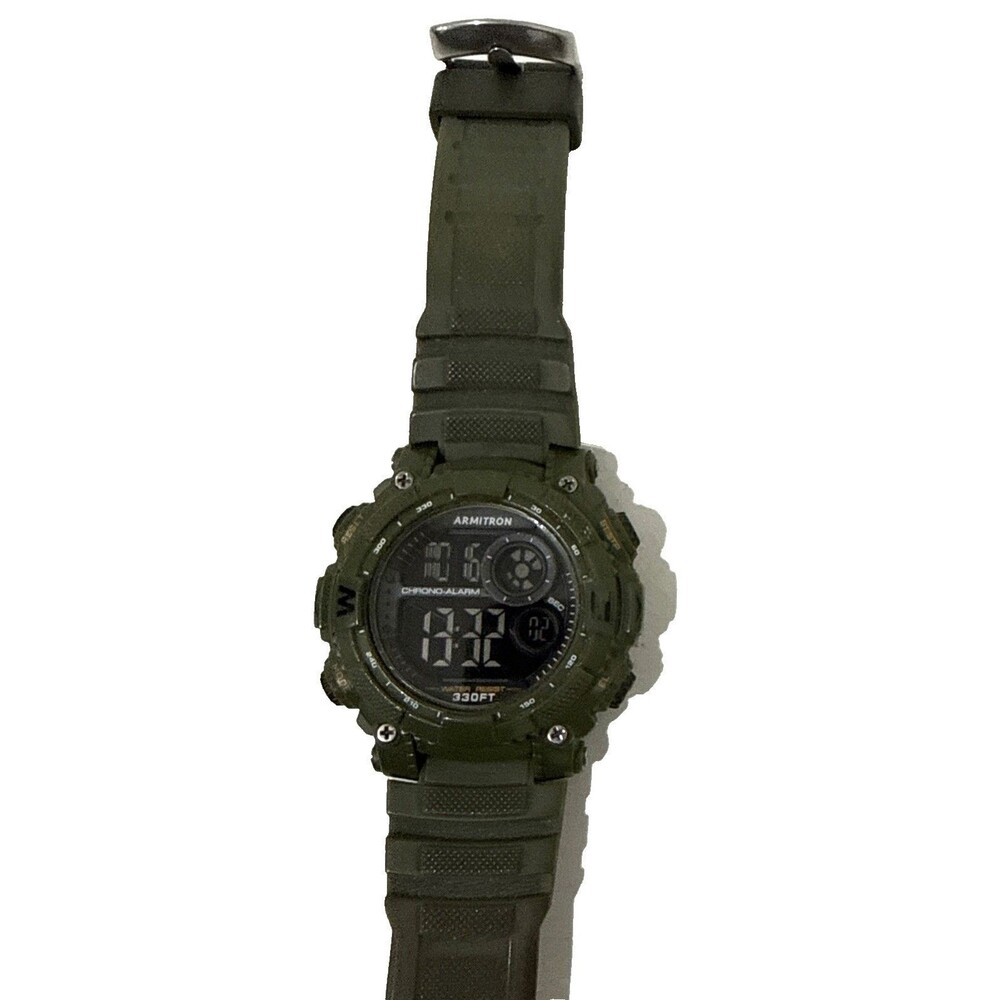 ARMITRON Men's Digital Watch MD12259 (R) 330ft 40/8284 Green